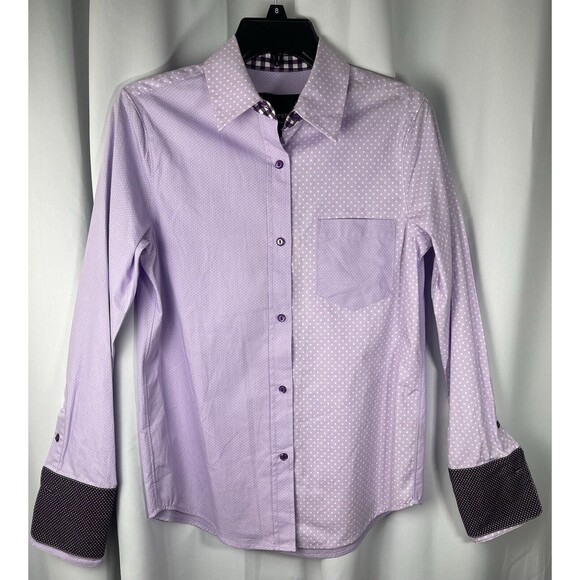 Le Superbe Double Ex Boyfriend Shirt In Lavender Fields Multicolor Sz 0 New - Picture 5 of 12
